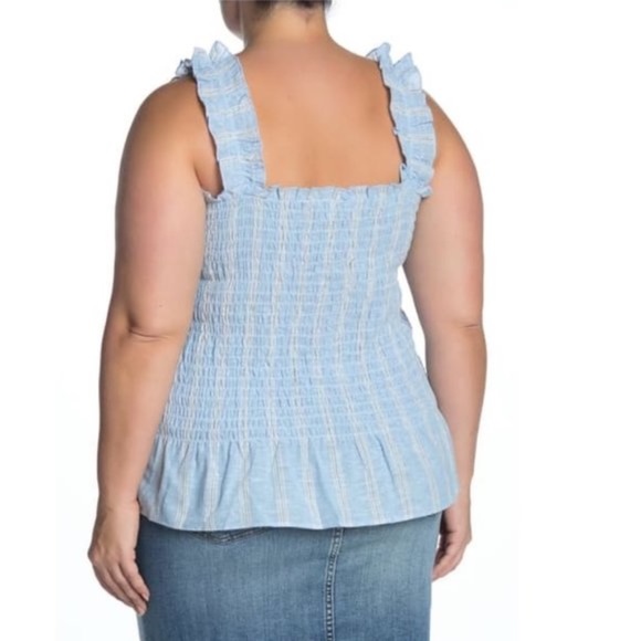 PLANET GOLD Smocked Tank Top(Plus Size) - Picture 2 of 9